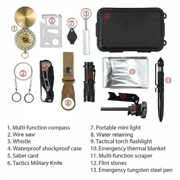 Emergency Outdoor Survival Tool 32 In 1 Survival Gear Tactical